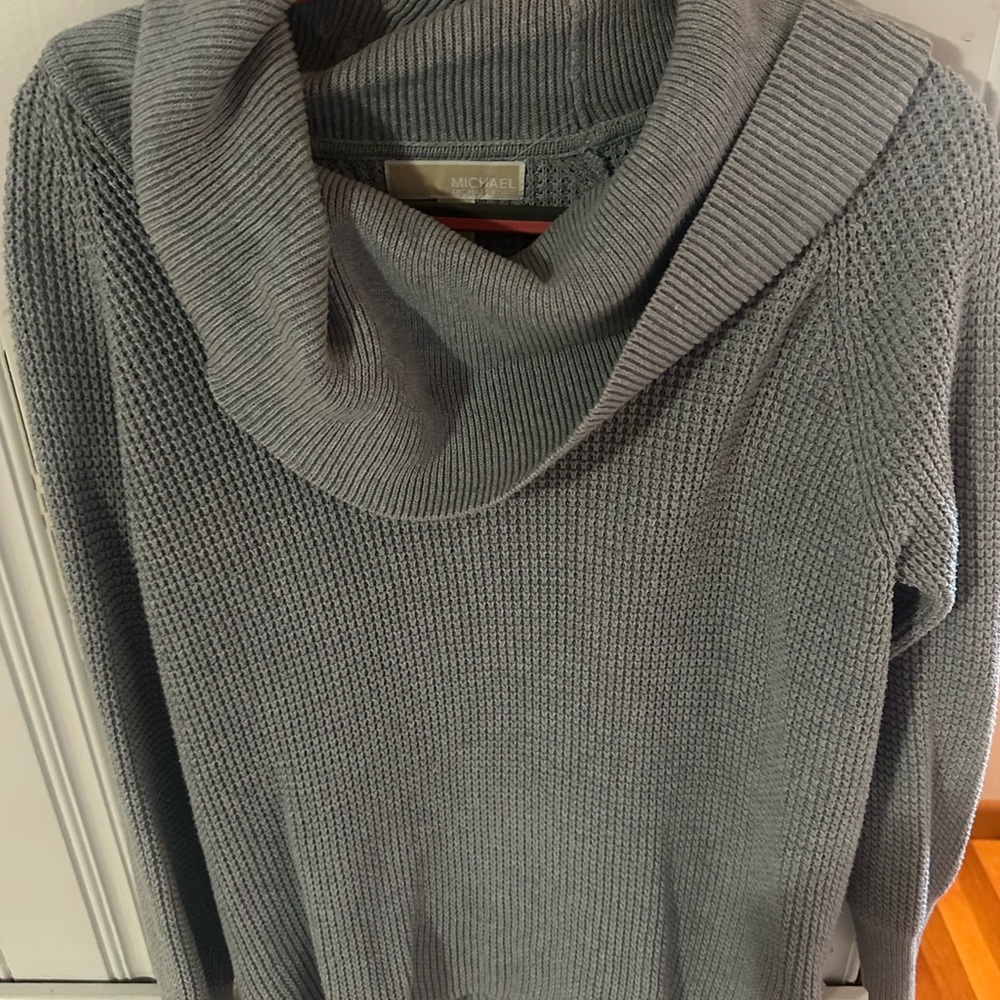 Michael Kors Collection Gray Cowl Neck Sweater